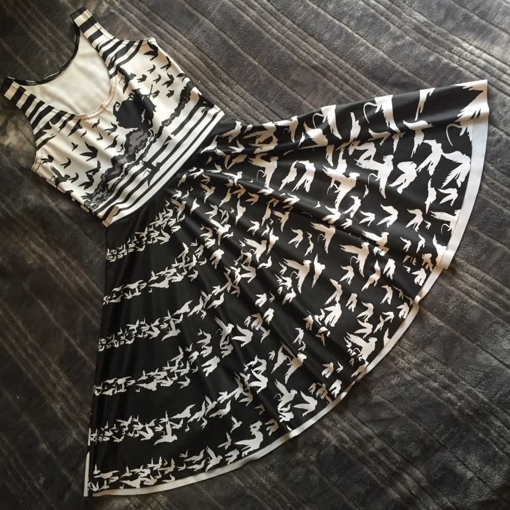 **SOLD**  BlackMilk Wicked Witch  Skater Dress